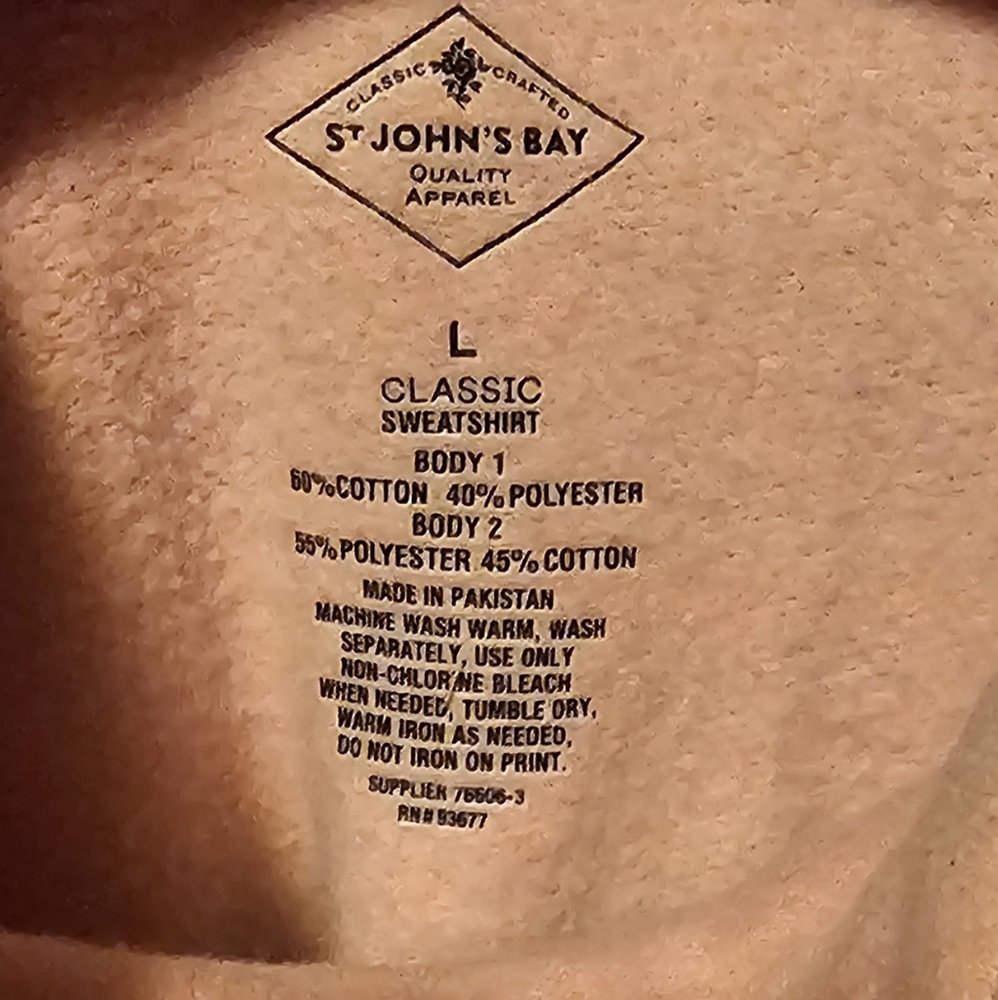 St Johns Bay sweatshirt size Large - Picture 3 of 5